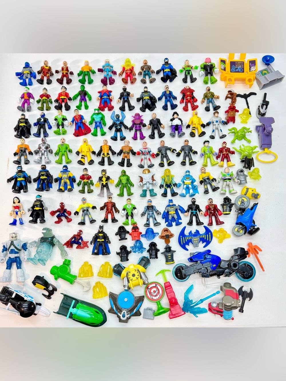 63 Hasbro Imaginext Marvel Playskool Super Hero Squad 3" Figures LOT w/ EXTRAS